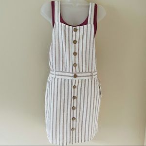 NWT New Garage Striped Skirt Button Down Dress XS